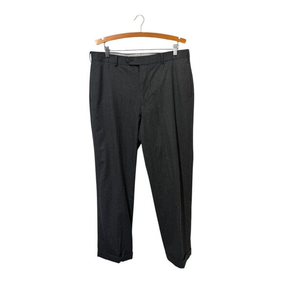 Brooks Brothers 1818 Madison W36 Mens Gray Grey Wool Pants Slacks - Picture 1 of 6